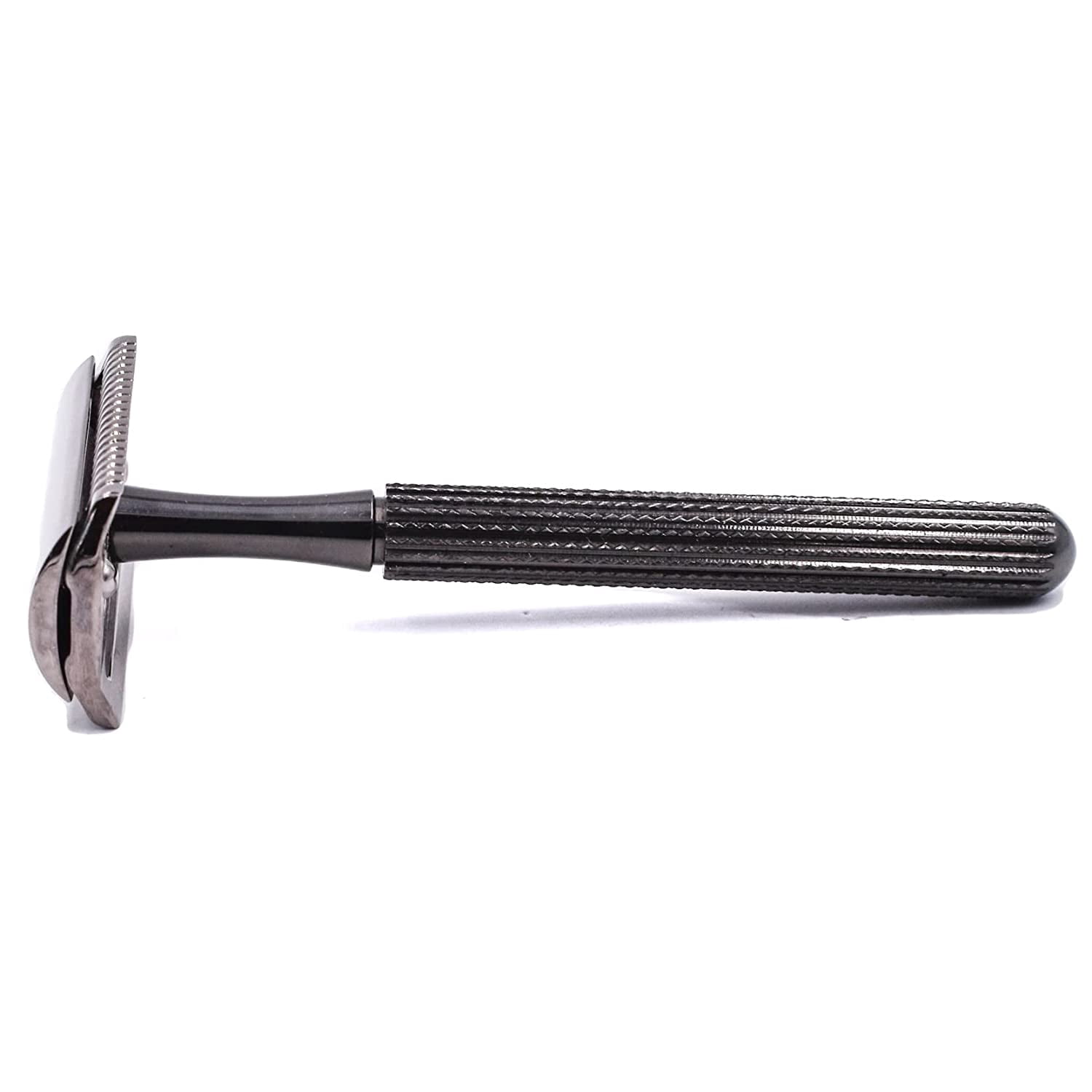 Parker Safety Razor, Model 78R 3-Piece Closed Comb Safety Razor with 5 Parker Platinum Blades Included, (Graphite / Gun Metal)