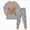A115-Grey, variant on Boys 2‑Piece Pajama Set with Cartoon Graphic Print,Soft Fabric Sleepwear for Kids and Toddlers 7-8 Years