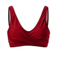 thumbnail image 4 of MKLEKYY Trajes De Baño Mujer Dos Piezas Women Lace Up Swimwear Tops Underwire Full Coverage Bikini Top Push Up Swim Crop Top Tie Back Bathing Suit Tops, 4 of 5