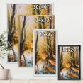 thumbnail image 4 of Designart 'Bright Sunshine Through The Brown Forest Trees' Lake House Framed Canvas Wall Art Print, 4 of 5