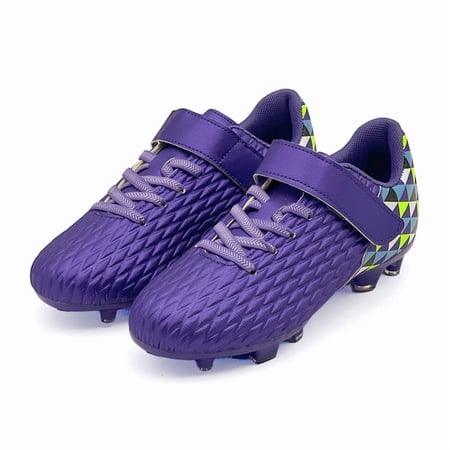 Kids Soccer Cleats Boys Girls Trainning Football Shoes Youth Ground Athletic Outdoor Soccer Shoes for Toddler/Little/Big Kid
