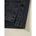 thumbnail image 4 of Chaqueta Vaquera de Mujer Oversize Estilo Boyfriend con Botones, Larga y Abertura Lateral. Chaqueta Vaquera Zimbaplatinum. Gris M, 4 of 9