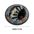 thumbnail image 3 of Halloween Round Rug, Optical Illusion Entryway Rugs 3D Graphic Gothic Circle Carpet Non-Slip Absorbent Machine Washable Door Mat for Bathroom Bedroom Room Entryway Decor, 3 of 5