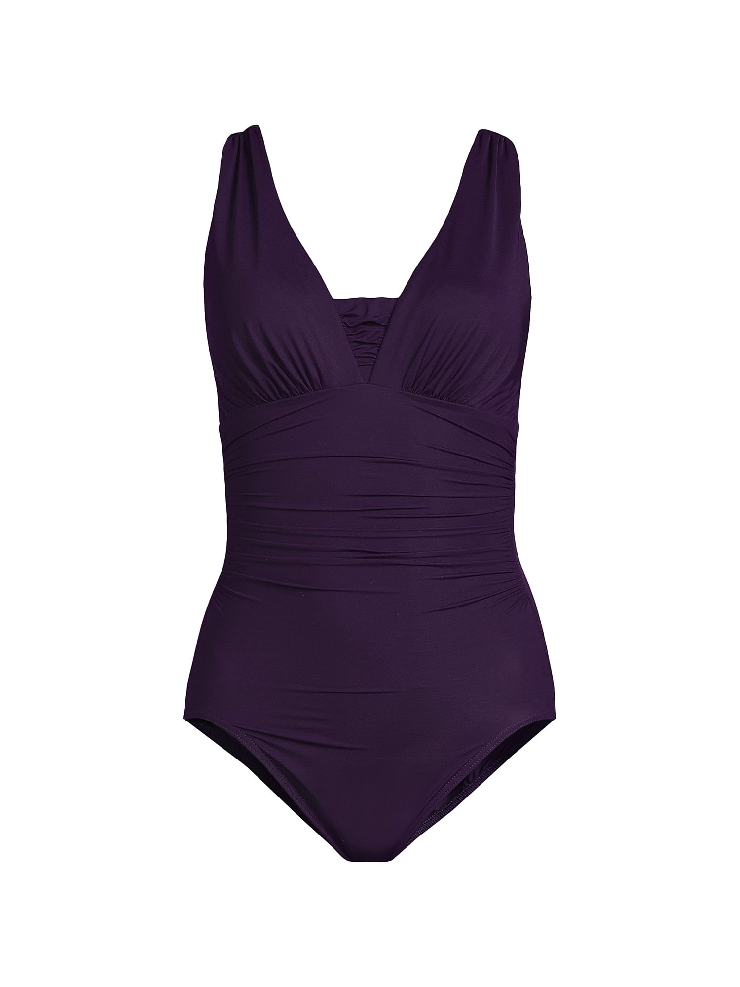 Lands' End Women's DDDCup SlenderSuit Grecian Tummy Control Chlorine