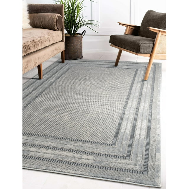 LaDole Rugs 8x10 ft Modern Premium Area Rug | Bordered Large Carpet For Bedroom, Living Room, Kitchen, Home Office, Indoor Floor Décor | Beige Cream