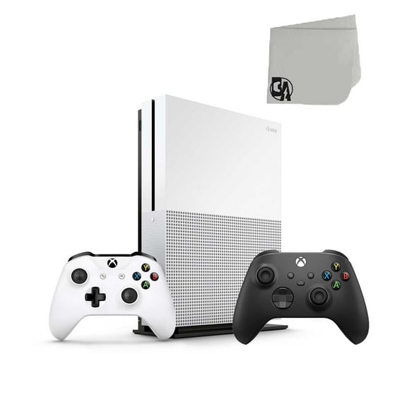 Pre-Owned Microsoft Xbox One S 500GB Gaming Console with Carbon Black Controller Included BOLT AXTION Bundle