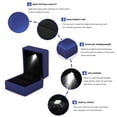 thumbnail image 6 of Xirurus Premium LED Lighted Ring Storage Box, Fashionable Engagement Jewelry Display Case with Soft Plush Interior, Perfect for Wedding Proposals and Anniversaries, 2.56 inches / 6.5 cm, Blue, 6 of 9