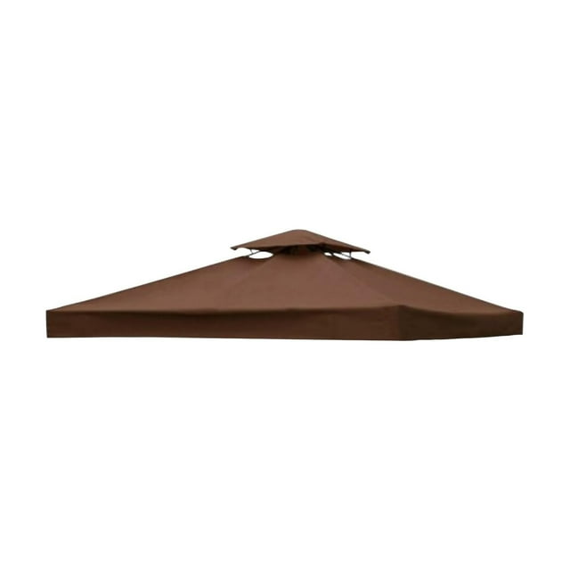 10x10Ft Gazebo Roof Replacement Cover 2-Tier Polyester Sunshade Vented Design Weather Resistant for Patio Pavilion Outdoor Parties
