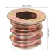 thumbnail image 2 of KAKOWELY 50Ud Insertos Roscados De Madera Dorados Para Conexión Precisa Y Reparaciones En Muebles, 2 of 8