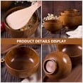 thumbnail image 3 of Shisuyan 1pc Delicate Wooden Bowl Japanese Style Wooden Bowl Food Container Tableware, 3 of 8
