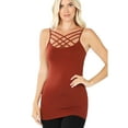 thumbnail image 5 of PacificPlex Womens Lattice Seamless Criss-Cross Cami Top, 2X/3X, Dark-Rust, 5 of 7