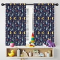 thumbnail image 5 of Blackout Kids Curtains,Astronaut and Moon Blue Pattern Children's Insulated Curtains Set Of 2,Bedroom Essentials,Toddler Room Decor 42"x54", 5 of 5