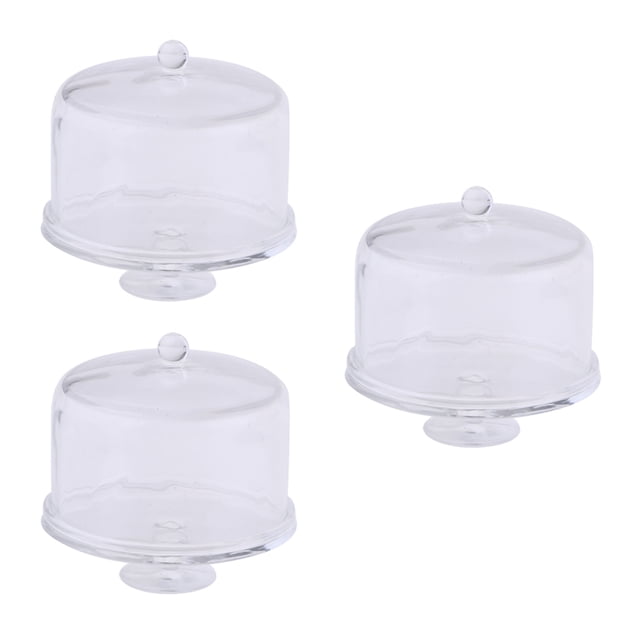Soporte de platos para tartas de casa de muñecas Sunnimix 3 Piezas 1/12 de acrílico
