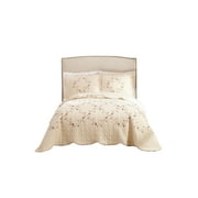 Better Homes & Gardens Hannalore Cotton Quilt, Burgundy, King, All Ages