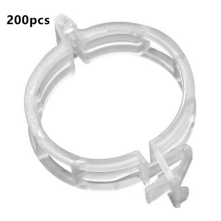 

Desheus 100/200/300Pcs Plant Support Clips Plastic White Green Plant Garden Clip Pepper Eggplant Fixer Tomato Clips Vine Fixing Clips Easy to Use Gardening Tool