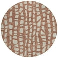 thumbnail image 2 of Addison Rugs Chantille Indoor/Outdoor Transitional Squares Paprika Washable Round Rug, 8' x 8', 2 of 6