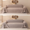 thumbnail image 7 of Smuge Sofa Cover, Sectional Couch Cover Protector Slipcover for 3 Cushion Couch L Shape Sofa towel Throw Sofa Loveseat Cover for Pets Dogs Cats (71"x 134", Khaki), 7 of 7