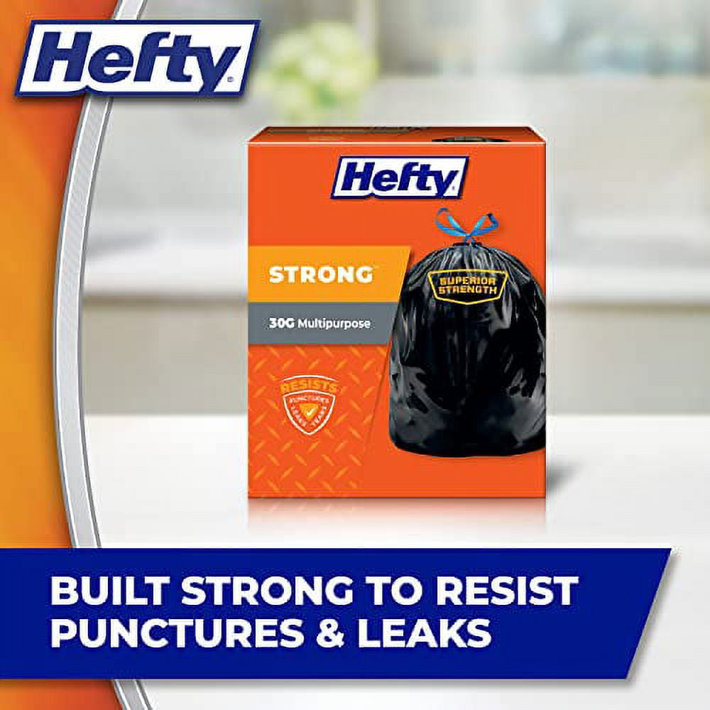 56-Count 30-Gallon Hefty Strong Large Trash Bags (Black) $11.55 w/ S&S +  Free Shipping w/ Prime or $25+