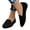 Black, variant on Womens Comfortable Ballet Flats, Business Office Dress Shoes, Dressy Round Toe Slip On Work Flats Blue 8.5