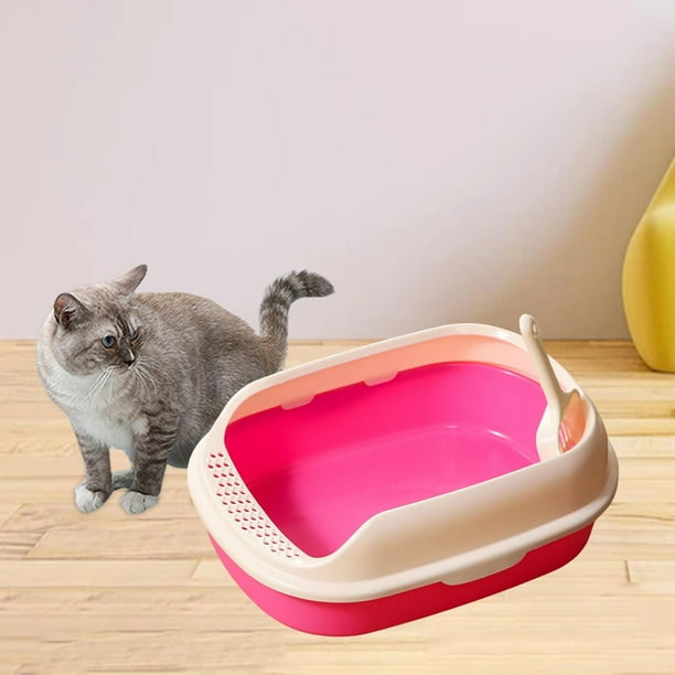 Cat High Sided Durable Kitten Potty Toilet Pet Litter Tray Bedpan