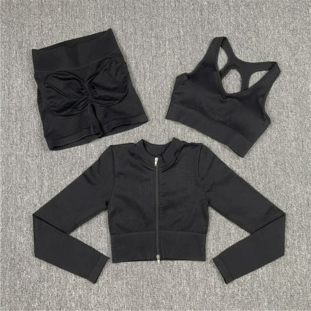 

Seamless Yoga Set Sport Clothing For Woman Push Up Bra Top T shirt Squat Proof Leggings Workout Gym Wear Running Sports Suit