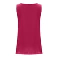 thumbnail image 7 of Staron Spring Summer Women's Double Layer Strappy Tank Top Casual Sleeveless Blouse Solid Color Fashion Loose Comfy Vacation Beach Travel, Pink XL, 7 of 7