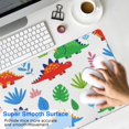 thumbnail image 4 of Long Mouse Pads for Desk,White Dinosaur Leaf Pattern Desk Mats on Top Of Desks, Desk Mouse Pad Extra Large with 3mm Non-Slip Base and Stitched Edge for Gaming,Office,Work,Home 31.5"x11.8", 4 of 6