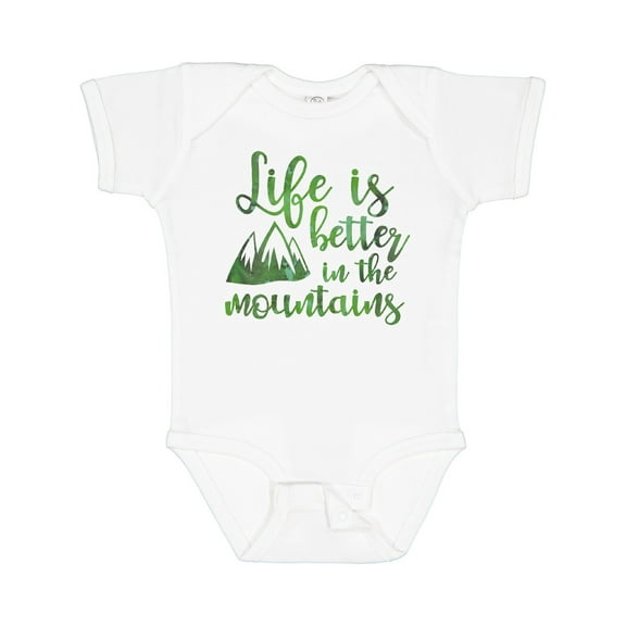 Inktastic Life's Better Mountains Girls Baby Bodysuit