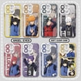 thumbnail image 2 of Funda de teléfono con bloqueo azul para iPhone, carcasa transparente de Anime de sangre caliente para iPhone 15, 14, 13, 12, 11, Mini Pro Max, X, XR, XSMax, 6S, 6, 7, 8 Plus, SE20, 2 of 5