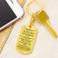 thumbnail image 6 of 10 Commandments English Clear Swivel Keychain Dog Tag Stainless Steel or 18k Gold, 6 of 16