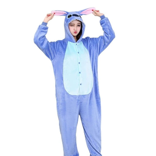pijamas enteros Mono de dormir de franela para mujer, jirafa de pijama de cuerpo completo de dibujos animados de unicornio Kigurumi, mono de vaca, para vacaciones de Navidad