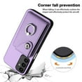 thumbnail image 5 of Wallet Case Compatible for Samsung Galaxy S22 Plus with Card Holder, Rotation Finger Ring Kickstand Card Slots Case, Classic PU Leather Shockproof Magnetic Button Cover for Galaxy S22 Plus, Purple, 5 of 6