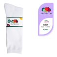 thumbnail image 1 of Calceta Fruit Of The Loom para Niña, sin Felpa Blanca Talla CH, 3 Pares, 1 of 4