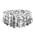 thumbnail image 5 of Fall Pumpkin Round Tablecloth 60" X 60",Wrinkle Wipeable Table Cloth for Kitchen Dining Room Picnic Patio Party, 5 of 6
