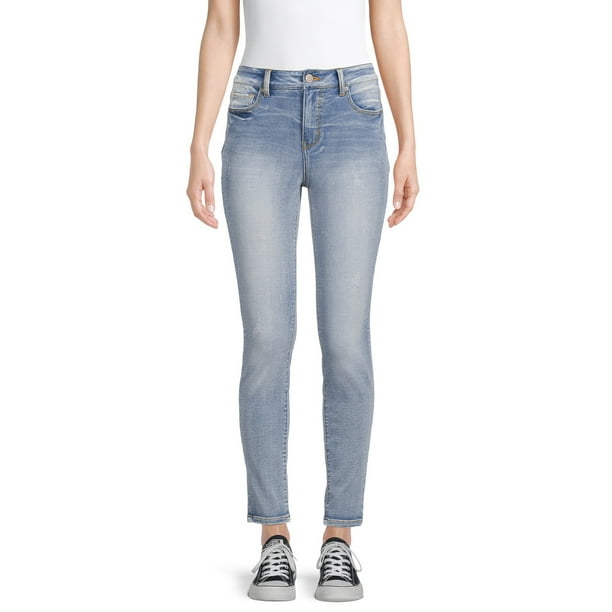Time and Tru - Time and Tru Women's High Rise Skinny Jeans - Walmart ...