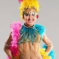 thumbnail image 1 of Ladies Gothic Style Feather Carnival Masquerade Pearl Lace Scarf Tie Bib, 1 of 1