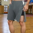 thumbnail image 2 of NAFUU Mens Tear Away Shorts Post Surgery Recovery Side Snap Shorts Color Block Loose Fit Basketball Shorts With Pockets Comfy Baggy Shorts, 2 of 4