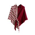 thumbnail image 1 of Bufanda de rayas para mujer, fácil de cuidar, ideal para climas fríos, invierno y otoño. rojo, 1 of 7