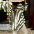 thumbnail image 4 of Guluxicc Women's Striped Shirts with Pocket Loose Long Sleeve V Neck Beach Tops for Summer Vacation Outfits, 4 of 5
