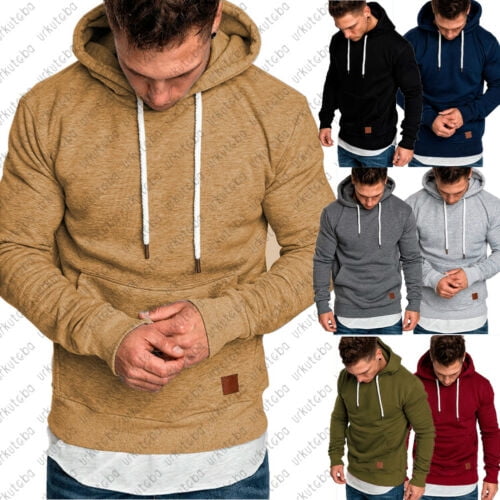 slim fit pullover hoodie