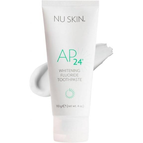 Nu Skin AP 24 Whitening Fluoride Toothpaste | 4oz | Brightens and Whitens Teeth | Helps Prevent Dental Cavities | Gentle Vanilla Mint Formula (1 Pack, Flouride)