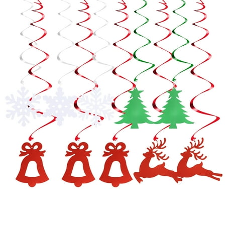 

24pcs Christmas Hanging Swirl Decoration Merry Christmas Swirl Ceiling Decor