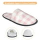 thumbnail image 3 of Fotbe Pink Checkboard Pantuflas Peludas para Mujer con Estampado, Zapatillas de Peluche, Zapatos de Invierno para Casa, Uso Interior y Exterior-Large, 3 of 8