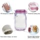 thumbnail image 3 of Paquete de 25: 5 grandes, 10 medianas, 5 pequeñas, 5 largas - Bolsa de sellado para alimentos Mason Jar Jam Cup Adepaton Hérmeticos y Refractarios, 3 of 7