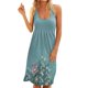 thumbnail image 1 of Moda Mujer Vestidos Verano Impresión Casual Sin mangas Vacaciones Playa Mini vestido Fridja hjkh2907, 1 of 4