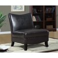 thumbnail image 2 of Monarch Specialities Dark Brown Leather-Look Accent Chair, 2 of 2