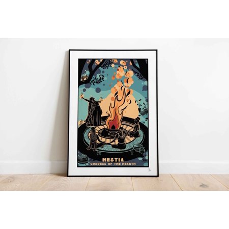POSTER Hestia, Goddess of The Hearth, Greek Mythology Print, Gods and Goddess Home Decor, Myth Gift Poster, Mythology Wall Art-UNFRAMED