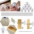 thumbnail image 2 of 10 Pcs 30mm Diamond Shape Crystal Cabinet Pulls, Cupboard Drawer Knob, Kitchen Cabinet Door Wardrobe Handles, Furniture Hardware Handles for Kitchen, Dresser, Cupboard, Bathroom, Wardrobe(Black), 2 of 8