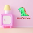 thumbnail image 3 of Custom name Happy Cartoon DinosaurWall Decal Decoration Joyful Cartoon Cartoon Animals Decorating Ideas for Girl's Bedroom Size: 30 In(W) x 27 In(H), 3 of 5