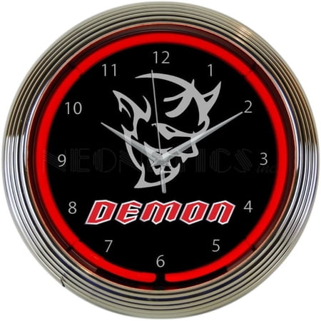 DODGE SRT DEMON RED NEON CLOCK – 8DEMON